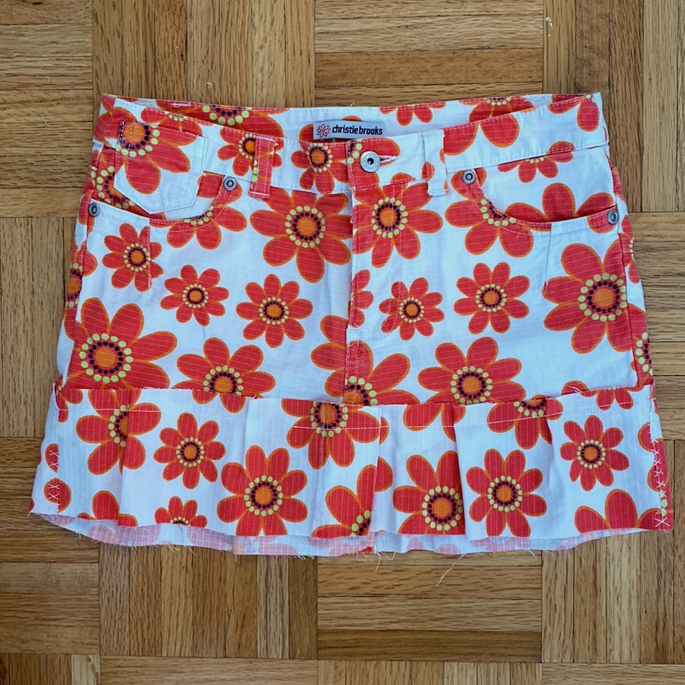 floral miniskirt